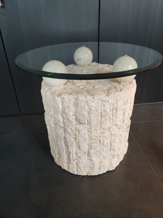 Image 1 of Magnussen Ponte Fossil Stone Mactan Coffee Table