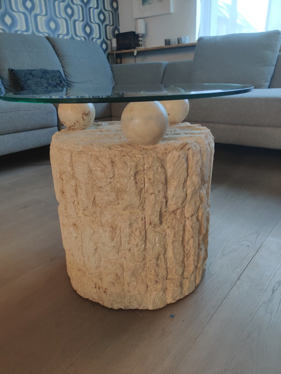 Image 1 of Magnussen Ponte Fossil Stone Mactan Coffee Table