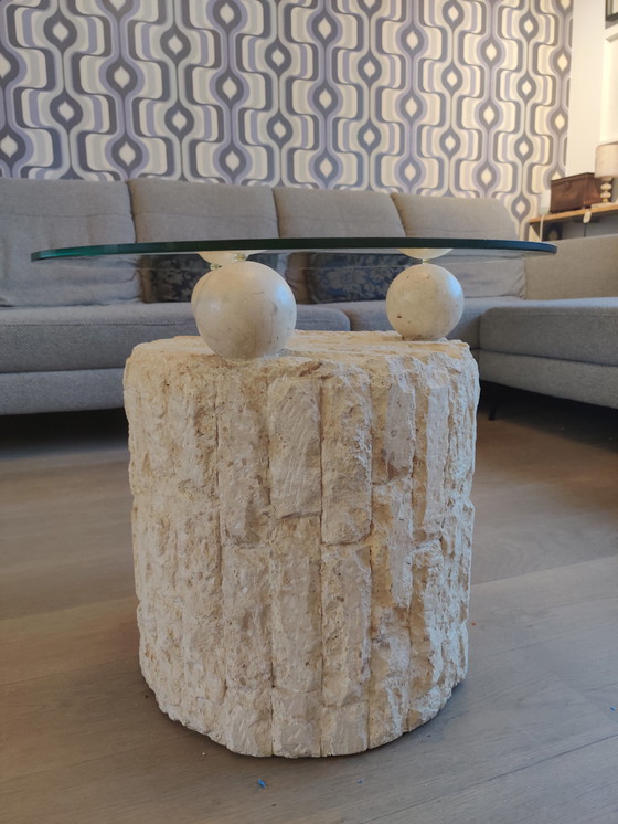 Image 1 of Magnussen Ponte Fossil Stone Mactan Coffee Table