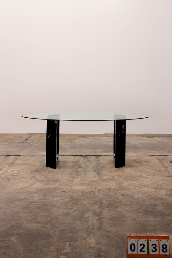 Image 1 of Marmeren Dinner Tafel ontwerp van Carlo Scarpa voor Cattelan,1970 Italië.