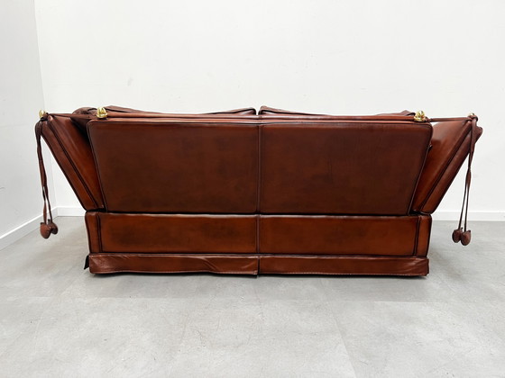 Image 1 of Cognac leather “Castle” Sofa