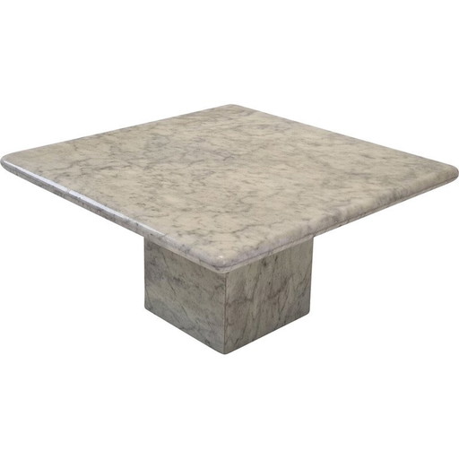 Vintage carrara marmeren salontafel, Italië 1980