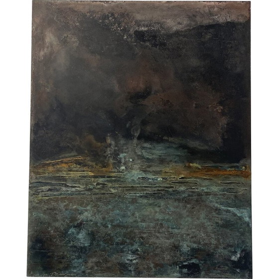 Image 1 of Vintage schilderij "Gravitation" door Frédérique Domergue