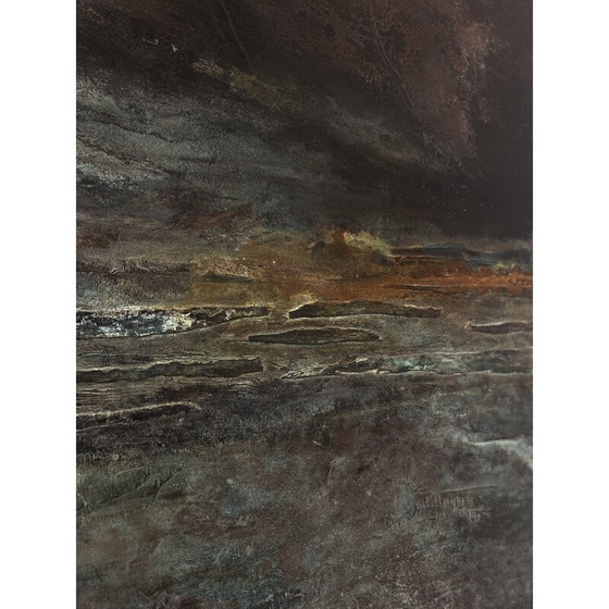 Image 1 of Vintage schilderij "Gravitation" door Frédérique Domergue