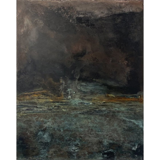 Image 1 of Vintage schilderij "Gravitation" door Frédérique Domergue