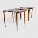 Vintage Duits Design Mimiset, Bijzettafels - Opal, Jaren '60