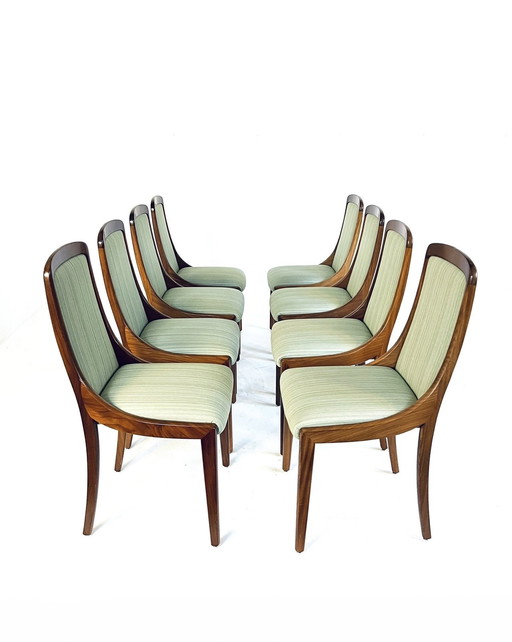 Set Van 8 Vintage Eetkamerstoelen ‘60