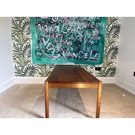 Image 1 of Vintage massief teakhouten salontafel, door Magnus Olesen, Denemarken