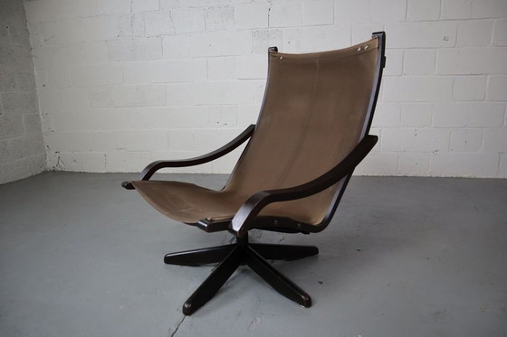 Image 1 of Leren Swivel Lounge Stoel Door Gerald Easden Voor Module Furniture, 1960'S