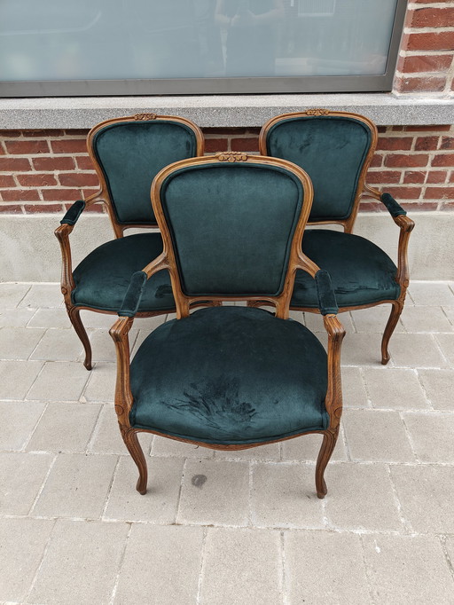 3x Louis XV stoelen