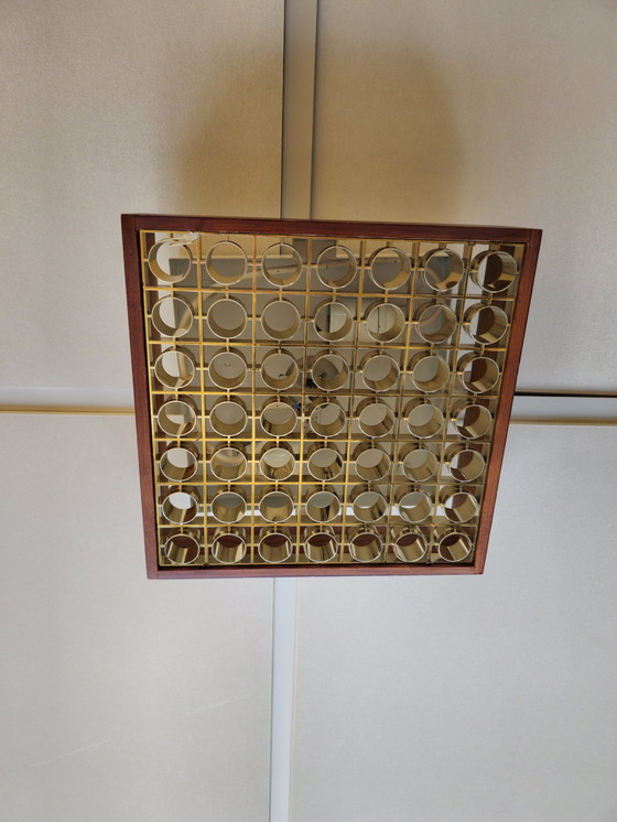 Image 1 of Alda Vintage Plafonnière Hanglamp 

Nette Vintage Conditie, Lichte Gebruiksporen.

Afmetingen: B 28 X D 28 X H 6.8 Cm.