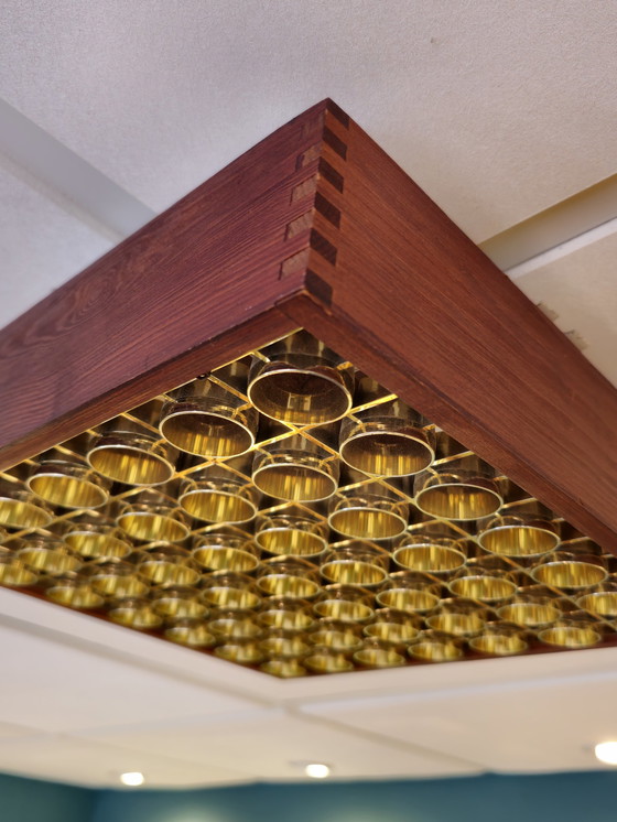 Image 1 of Alda Vintage Plafonnière Hanglamp 

Nette Vintage Conditie, Lichte Gebruiksporen.

Afmetingen: B 28 X D 28 X H 6.8 Cm.