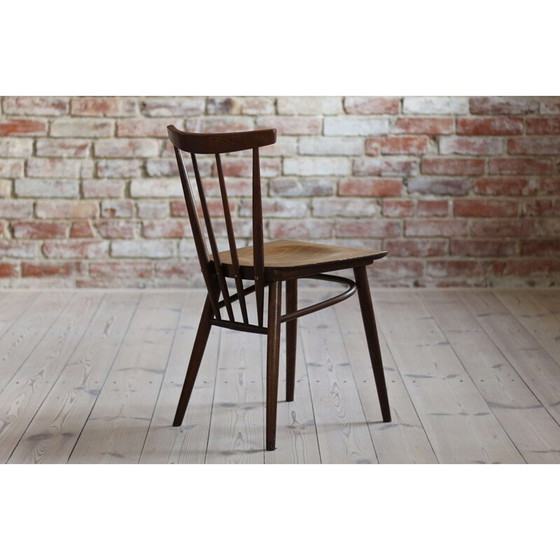 Image 1 of Set van 4 vintage beukenhouten stoelen van Tatra Nabytok, 1960
