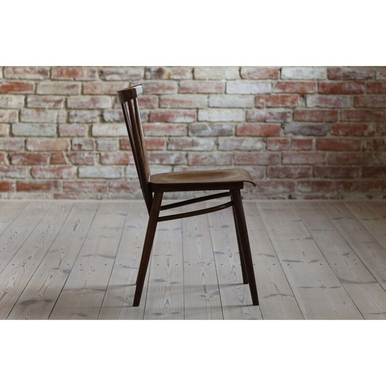 Image 1 of Set van 4 vintage beukenhouten stoelen van Tatra Nabytok, 1960