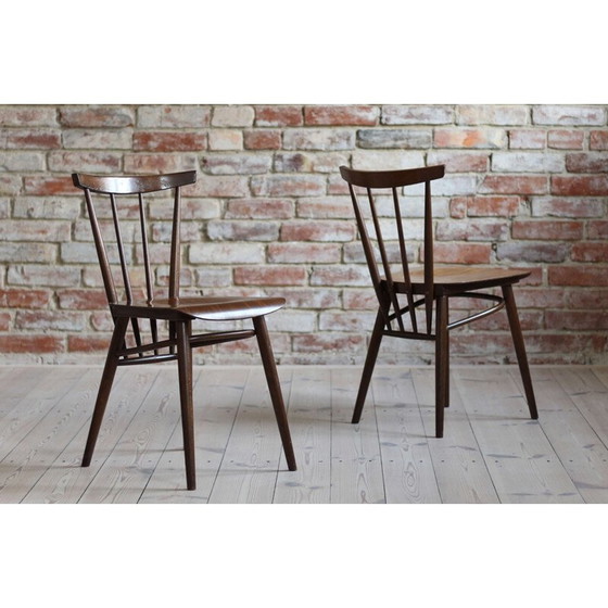 Image 1 of Set van 4 vintage beukenhouten stoelen van Tatra Nabytok, 1960