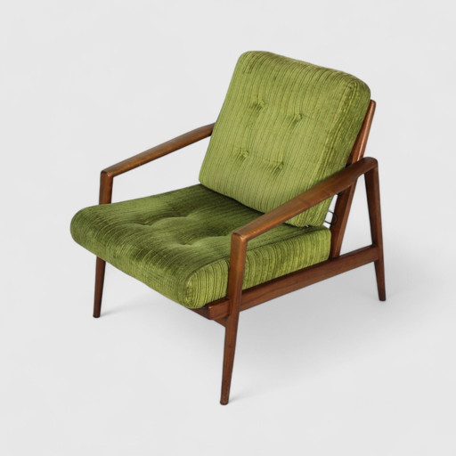 Vintage Fauteuil, Stoel - Jaren '60, Groen