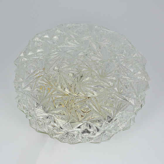 Image 1 of glazen plafondlamp jaren 60