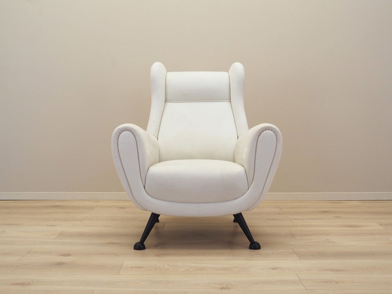 Image 1 of Witte fauteuil, Italiaans ontwerp, 1980S, Productie: Italië