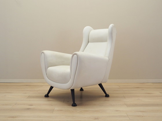 Image 1 of Witte fauteuil, Italiaans ontwerp, 1980S, Productie: Italië