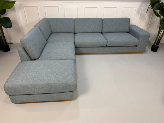 Image 1 of Bolia Sepia Sofa Designer Blauwe Stoffen Bank 5 Zits + Hocker