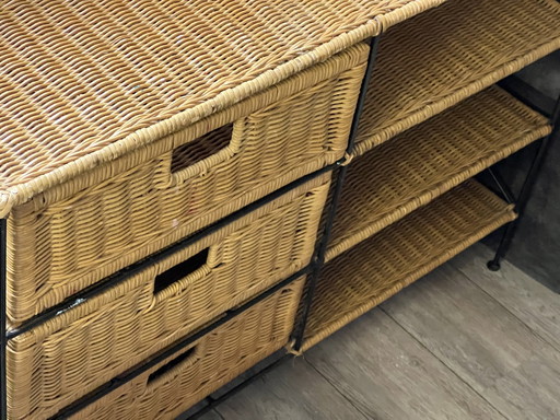 Vintage Rotan/ Rieten Kastje