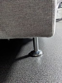 Moderne Goossens 3 zits bank lichtgrijs/beige met verchroomde poten