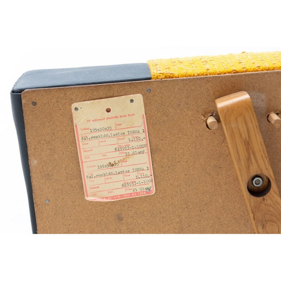 Image 1 of Mid-century opklapbare bank door Miroslav Navrátil, Tsjecho-Slowakije 1970