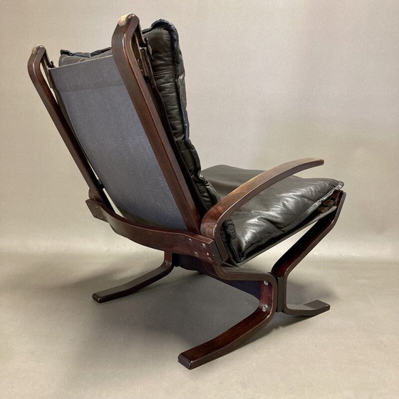 Image 1 of Scandinavische vintage leren fauteuil van Ingmar Relling, 1950