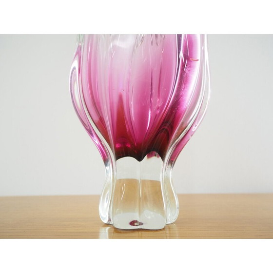 Image 1 of Vintage Art Glass Vaas van Josef Hospodka voor Chribska Glasfabriek, jaren 1960