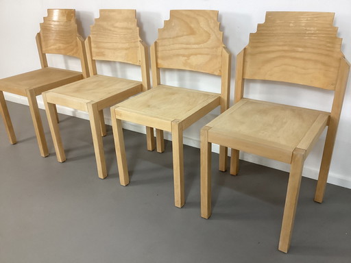 4 Vintage Thonet Zeer Speciale Stoelen 1991