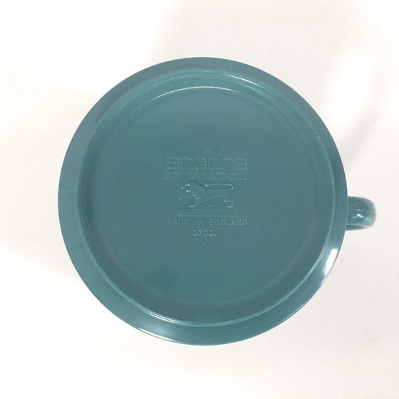 Image 1 of Oud blauw melamine servies, 1960-1970