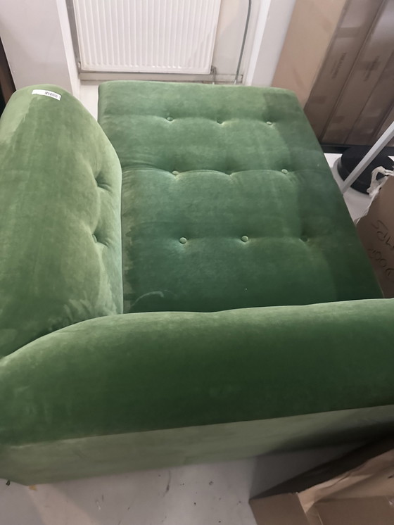 Image 1 of Hkliving Vint Groen Fluwelen Chaise Longue Rechts Nieuw