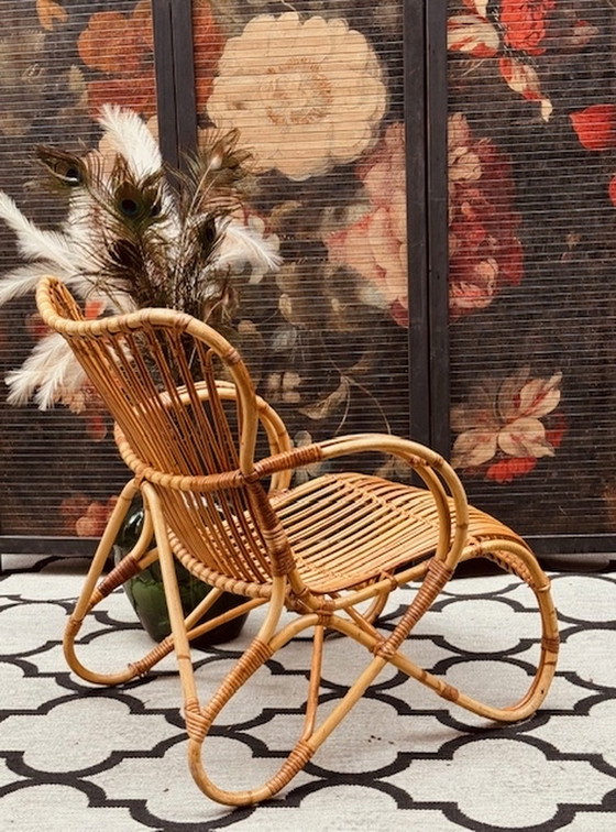 Image 1 of Rohe Rotan / Bamboe Fauteuil Model Belgische 8