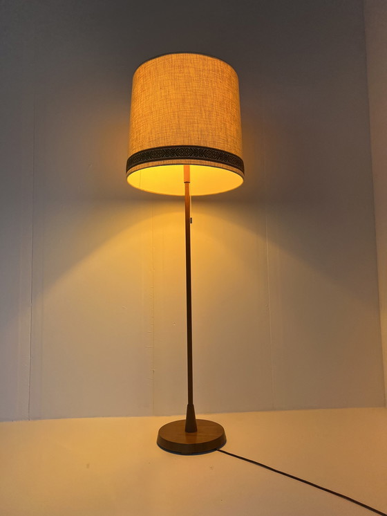 Image 1 of Vintage Teakhouten Vloerlamp, Temde Leuchten ‘60
