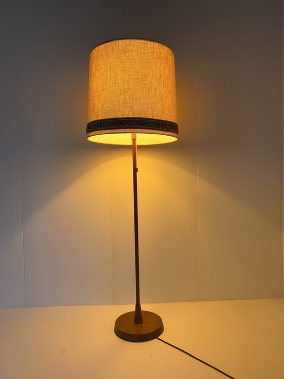 Image 1 of Vintage Teakhouten Vloerlamp, Temde Leuchten ‘60