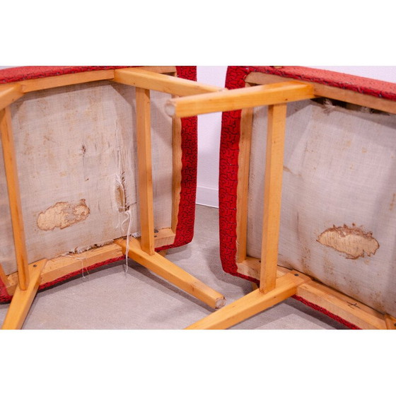 Image 1 of Paar vintage gebogen houten fauteuils van Jaroslav Šmídek voor Jitona, Tsjecho-Slowakije 1960