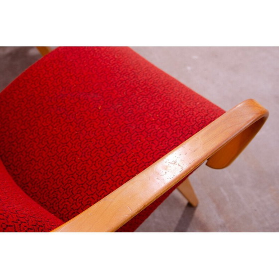 Image 1 of Paar vintage gebogen houten fauteuils van Jaroslav Šmídek voor Jitona, Tsjecho-Slowakije 1960