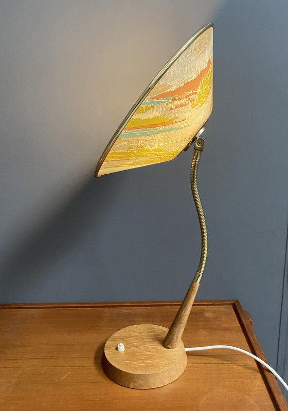 Image 1 of Temde bureaulamp jaren 60 met flexibele zwanenhals