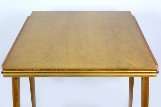 Image 1 of Gerestaureerde essen gefineerde uitschuifbare eettafel, 1960S