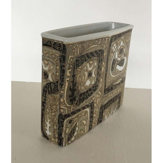 Image 1 of Vintage Baca aardewerk vaas van Nils Thorsson voor Royal Copenhagen, Denemarken 1960