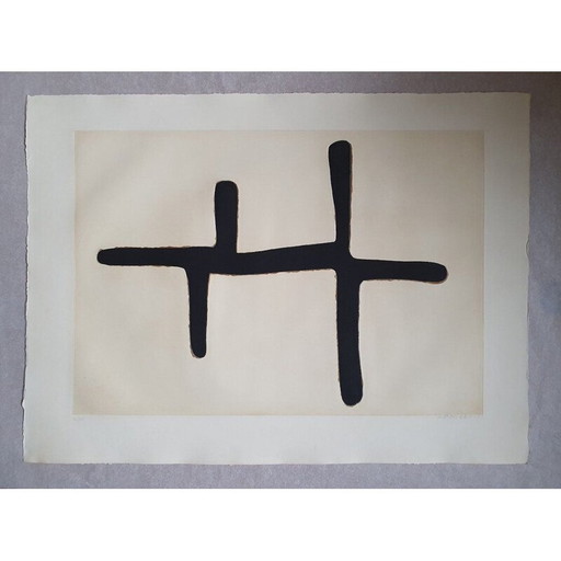 Vintage schilderij compositie 15 door Conrad Marca-Relli, 1977