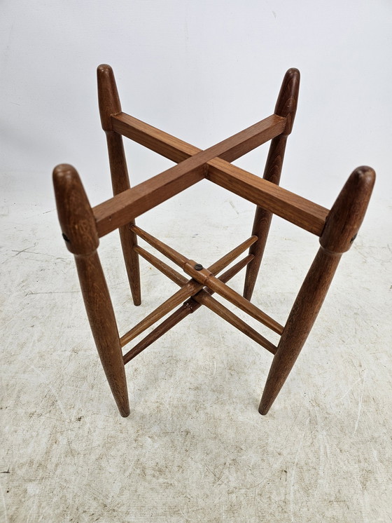 Image 1 of Teak En Keramiek Bijzettafel Van Poul Hundevad, Denmark, 1960S