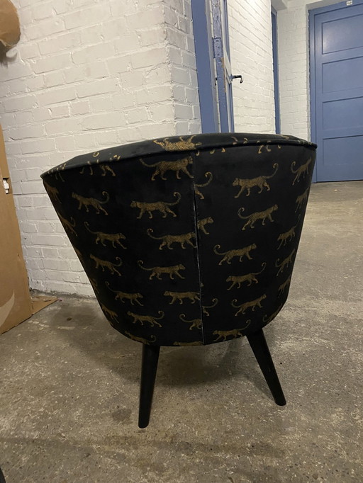 Woood Fauteuil Bo Fluweel Panter Stoel