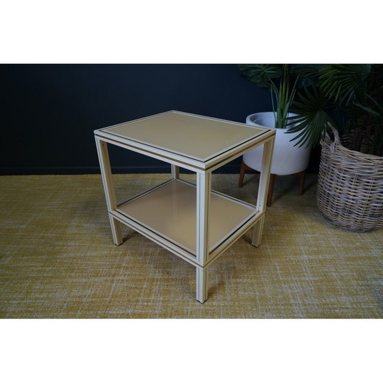 Image 1 of Mid century aluminium bijzettafel met twee niveaus van Pierre Vandel, 1970