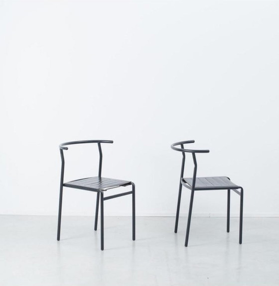 Image 1 of 6x Baleri Italian Cafe Chairs by Philippe Starck opknapper