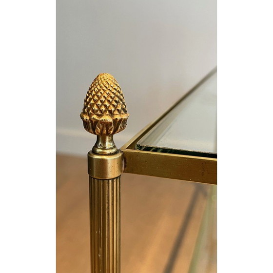 Image 1 of Vintage bronzen en messing salontafel voor La Maison Baguès, Frankrijk 1940
