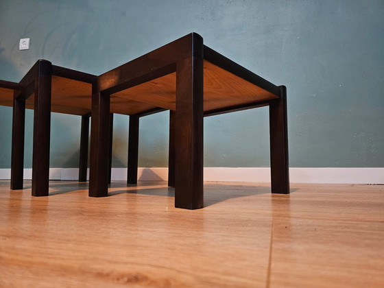 Image 1 of Mid Century Wengè Sidetables Set