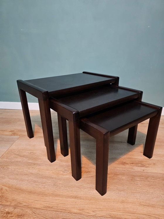 Image 1 of Mid Century Wengè Sidetables Set