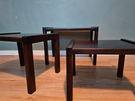 Image 1 of Mid Century Wengè Sidetables Set