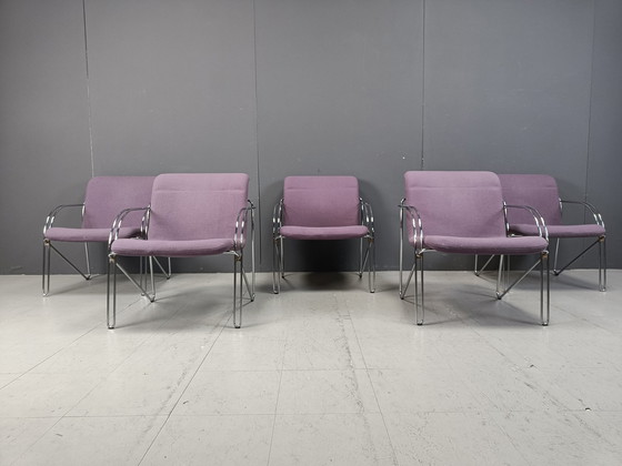 Image 1 of Deense armstoelen van Alfred Hofmann voor Gispen/Labofa - 1970S - Set van 5